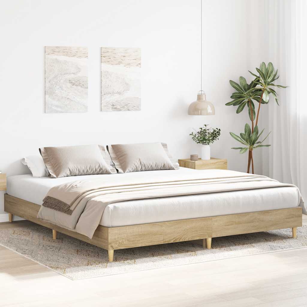 Cadre de lit sans matelas chêne sonoma 180x200 cm - XIOS