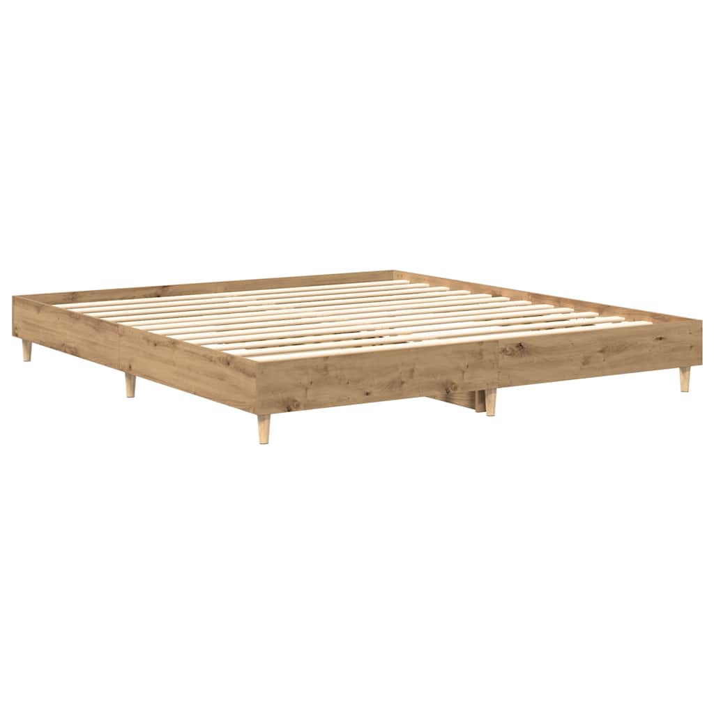 Cadre de lit sans matelas chêne artisanal 180x200 cm - XIOS