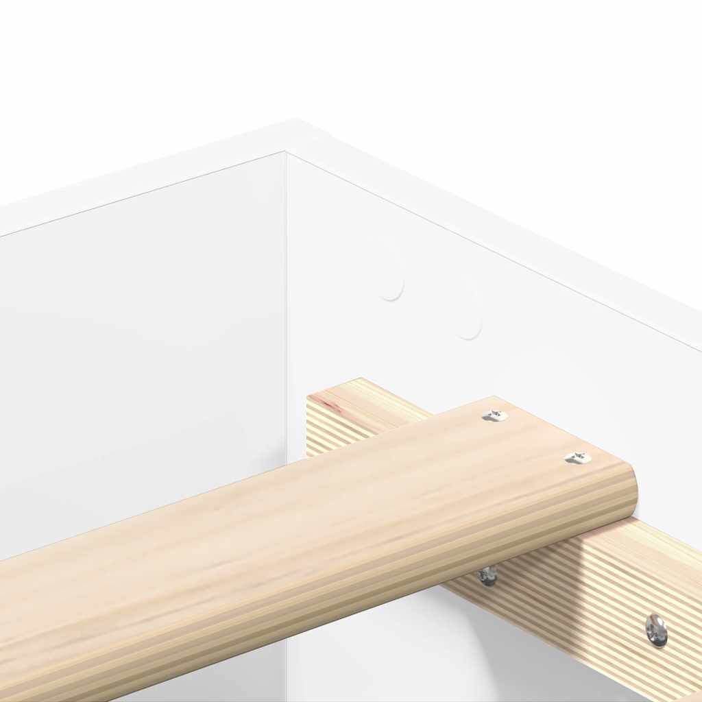 Cadre de lit sans matelas blanc 160x200 cm bois d'ingénierie - XIOS