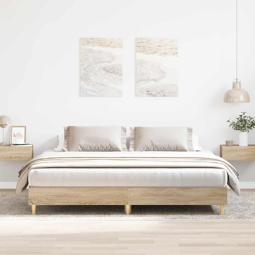 Cadre de lit sans matelas chêne sonoma 160x200 cm - XIOS