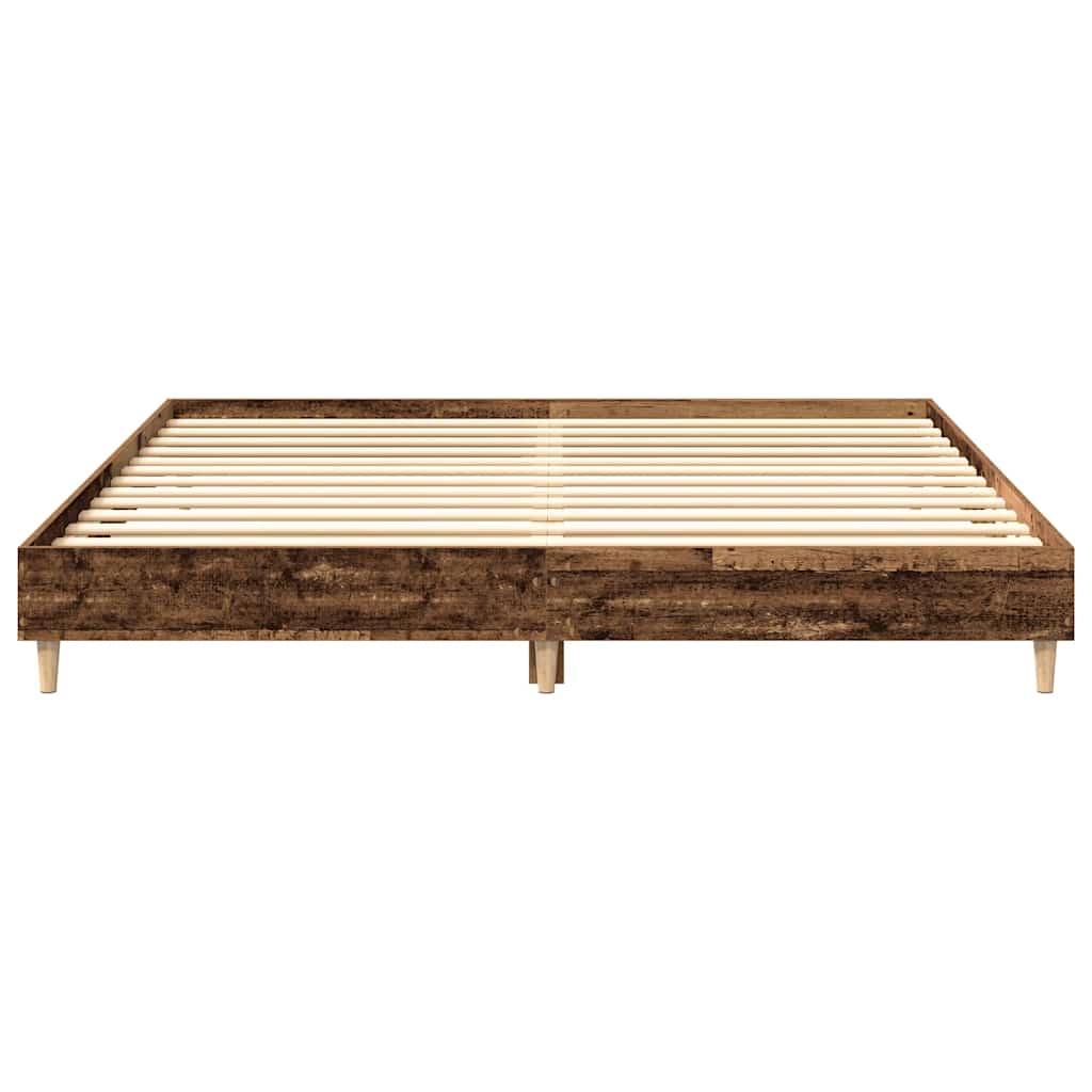 Cadre de lit sans matelas vieux bois 160x200 cm bois ingénierie - XIOS