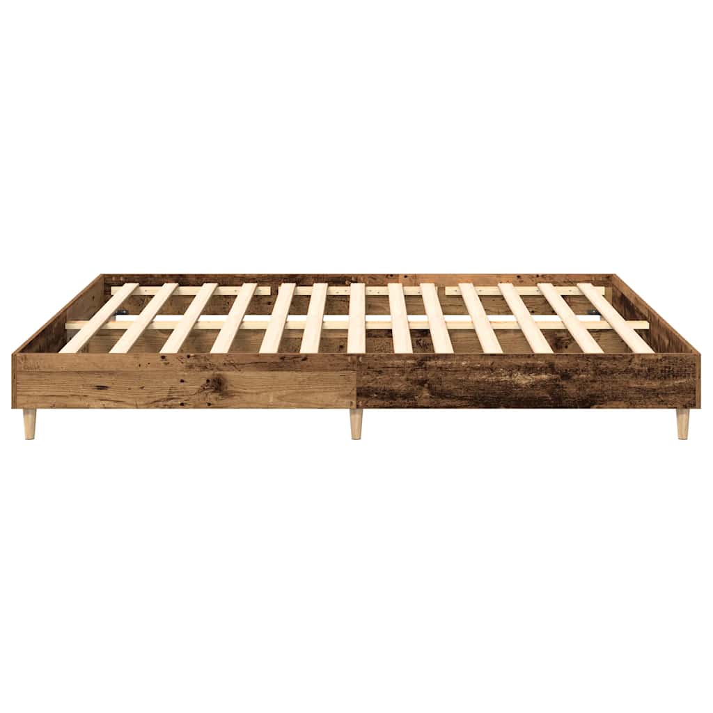 Cadre de lit sans matelas vieux bois 160x200 cm bois ingénierie - XIOS