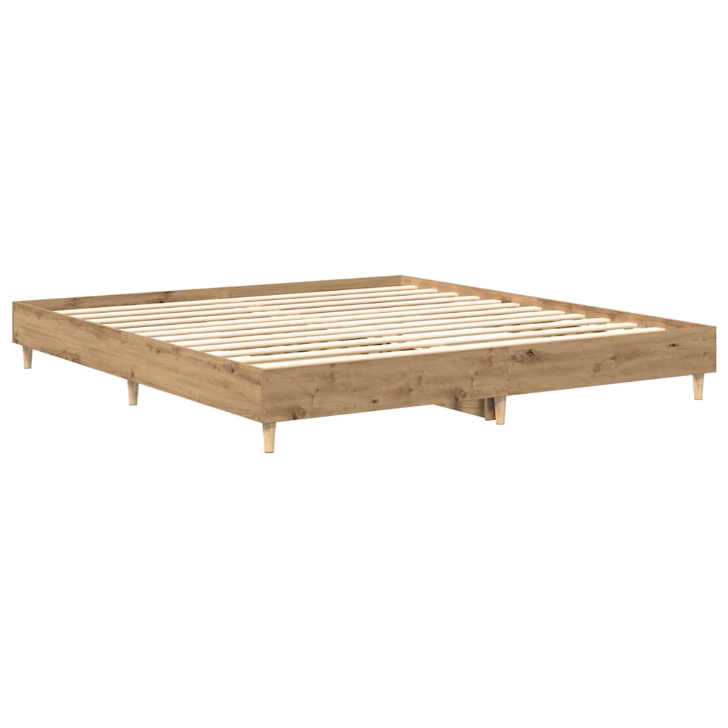 Cadre de lit sans matelas chêne artisanal 160x200 cm - XIOS