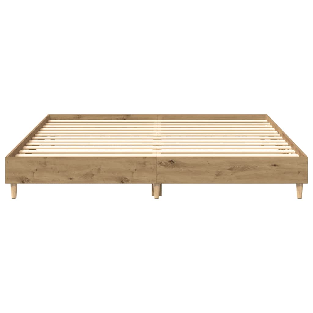 Cadre de lit sans matelas chêne artisanal 160x200 cm - XIOS