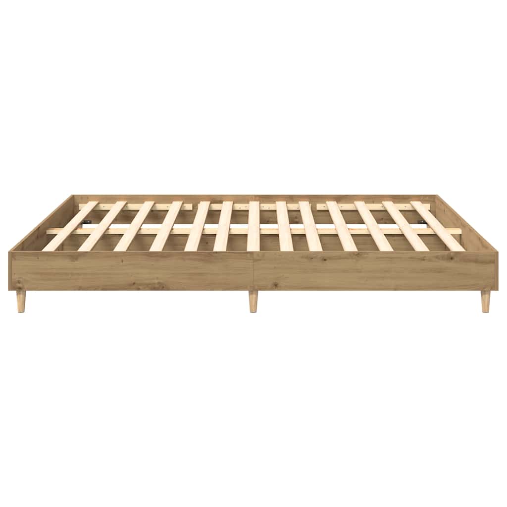 Cadre de lit sans matelas chêne artisanal 160x200 cm - XIOS