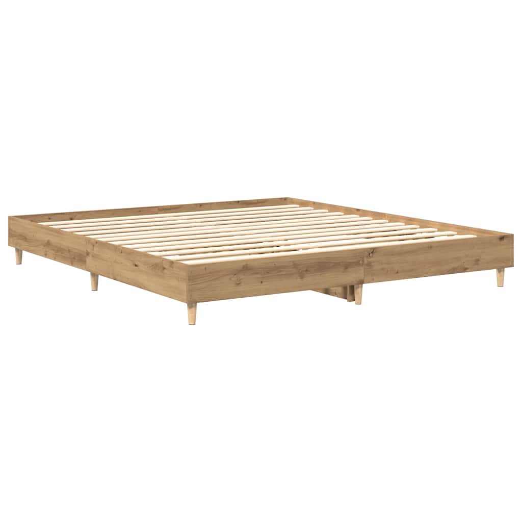 Cadre de lit sans matelas chêne artisanal 160x200 cm - XIOS