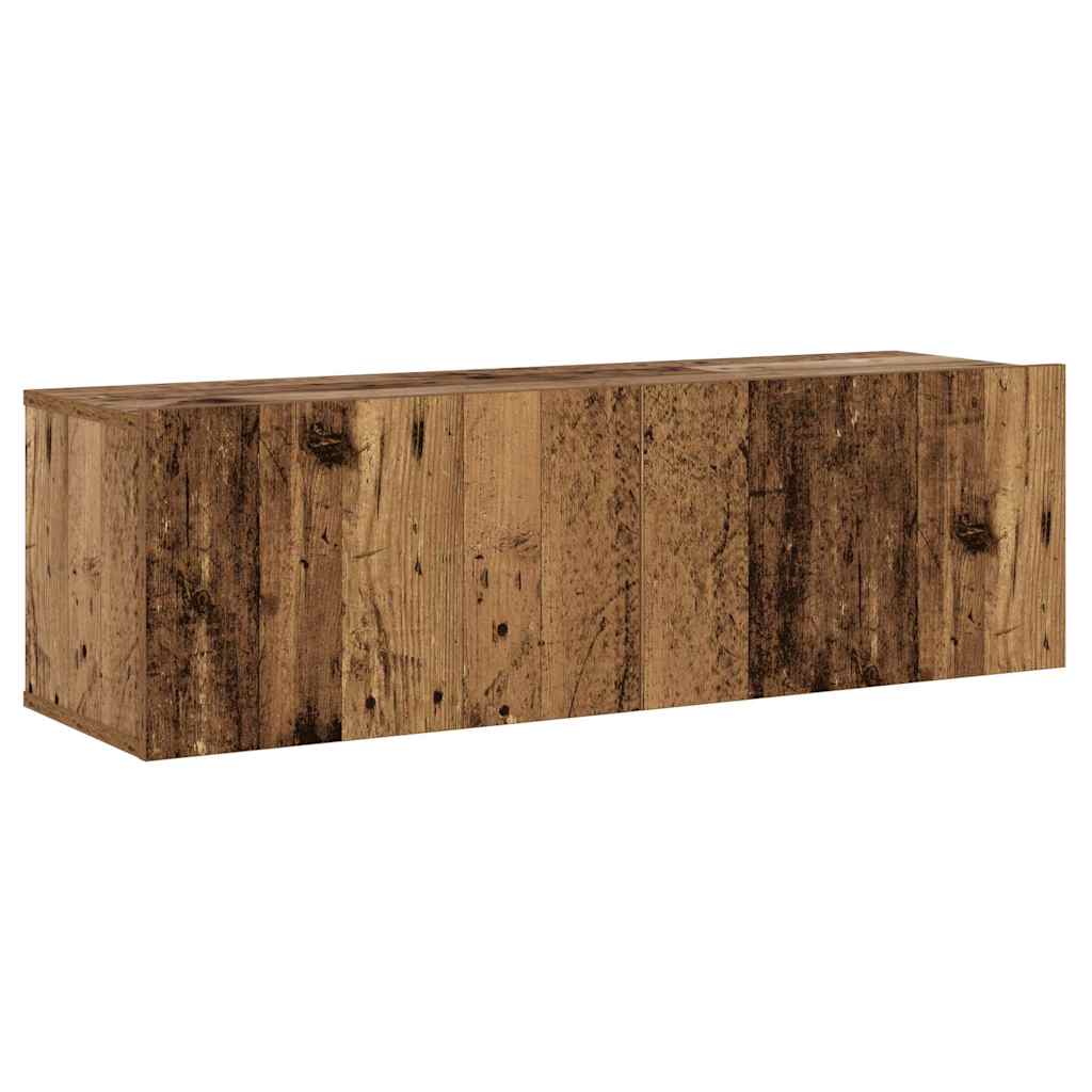 Ensemble de meuble TV mural 8 pcs vieux bois bois d'ingénierie - XIOS