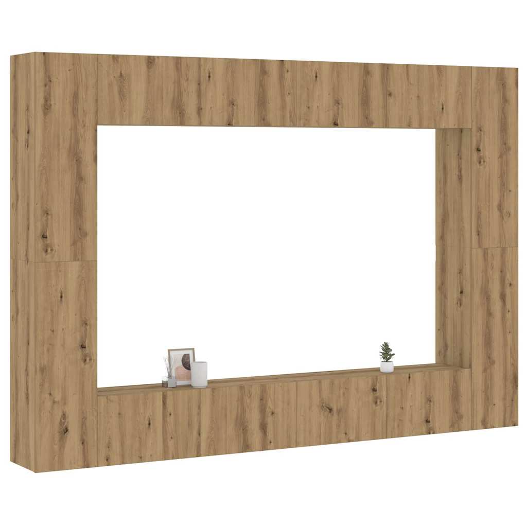 Ensemble de meuble TV mural 8 pcs chêne artisanal - XIOS