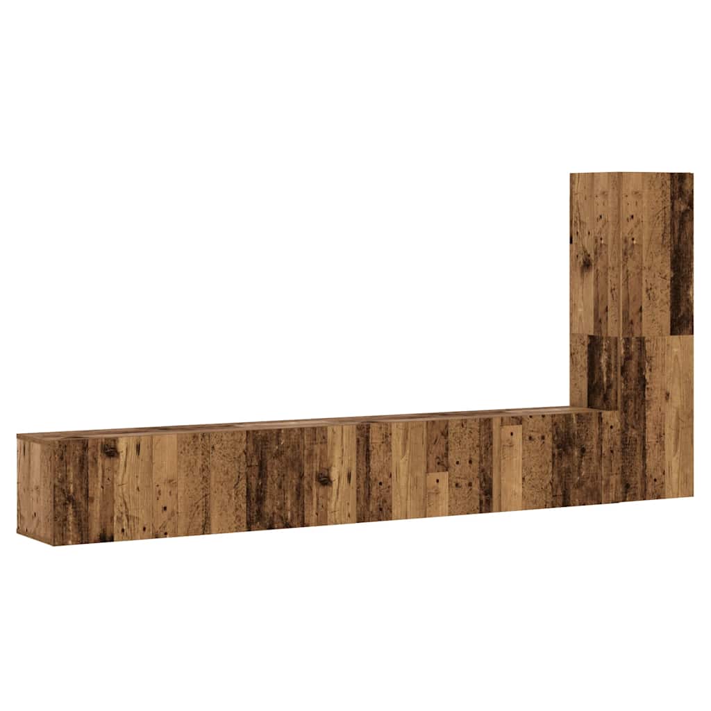 Meubles TV muraux 3 pcs vieux bois bois d'ingénierie - XIOS