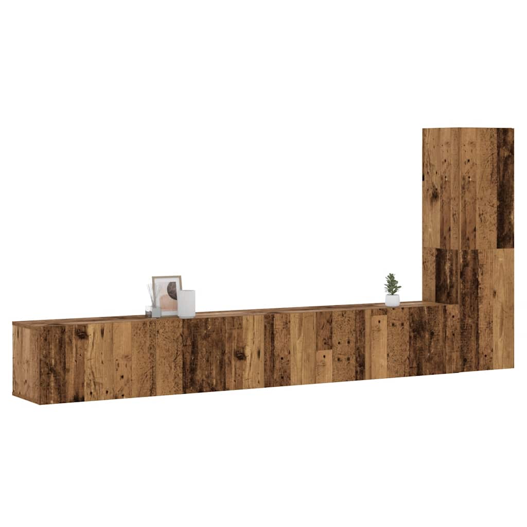 Meubles TV muraux 3 pcs vieux bois bois d'ingénierie - XIOS