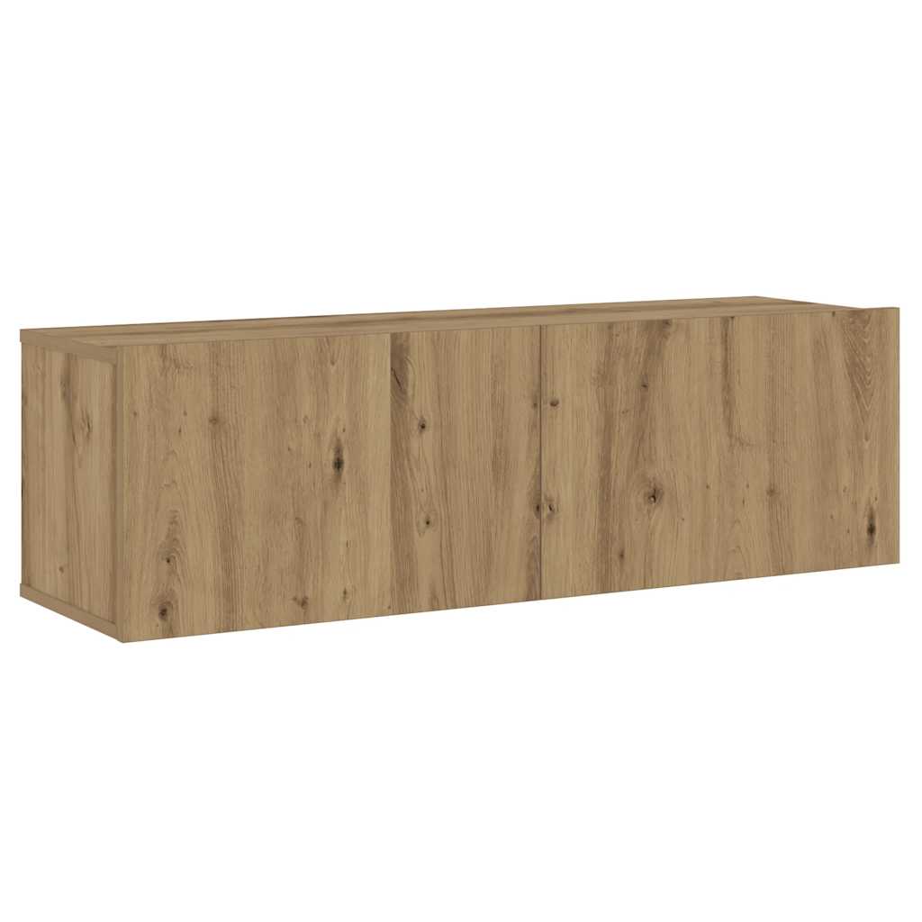 Meubles TV muraux 3 pcs chêne artisanal bois d'ingénierie - XIOS