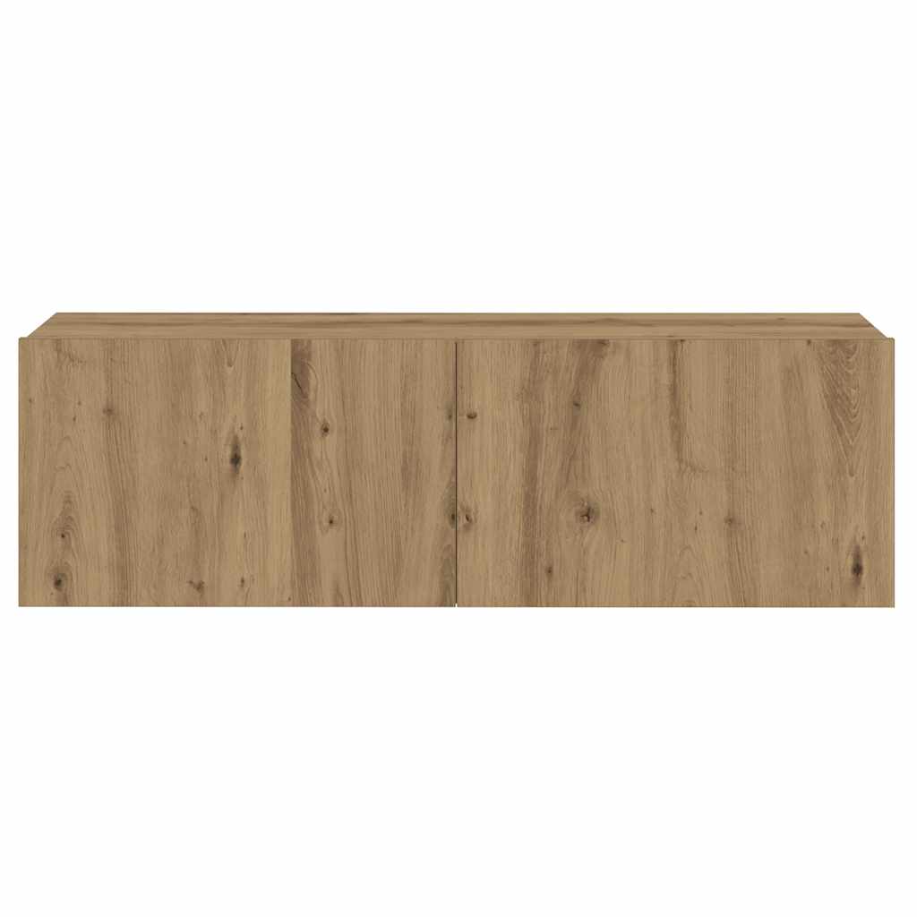 Meubles TV muraux 3 pcs chêne artisanal bois d'ingénierie - XIOS