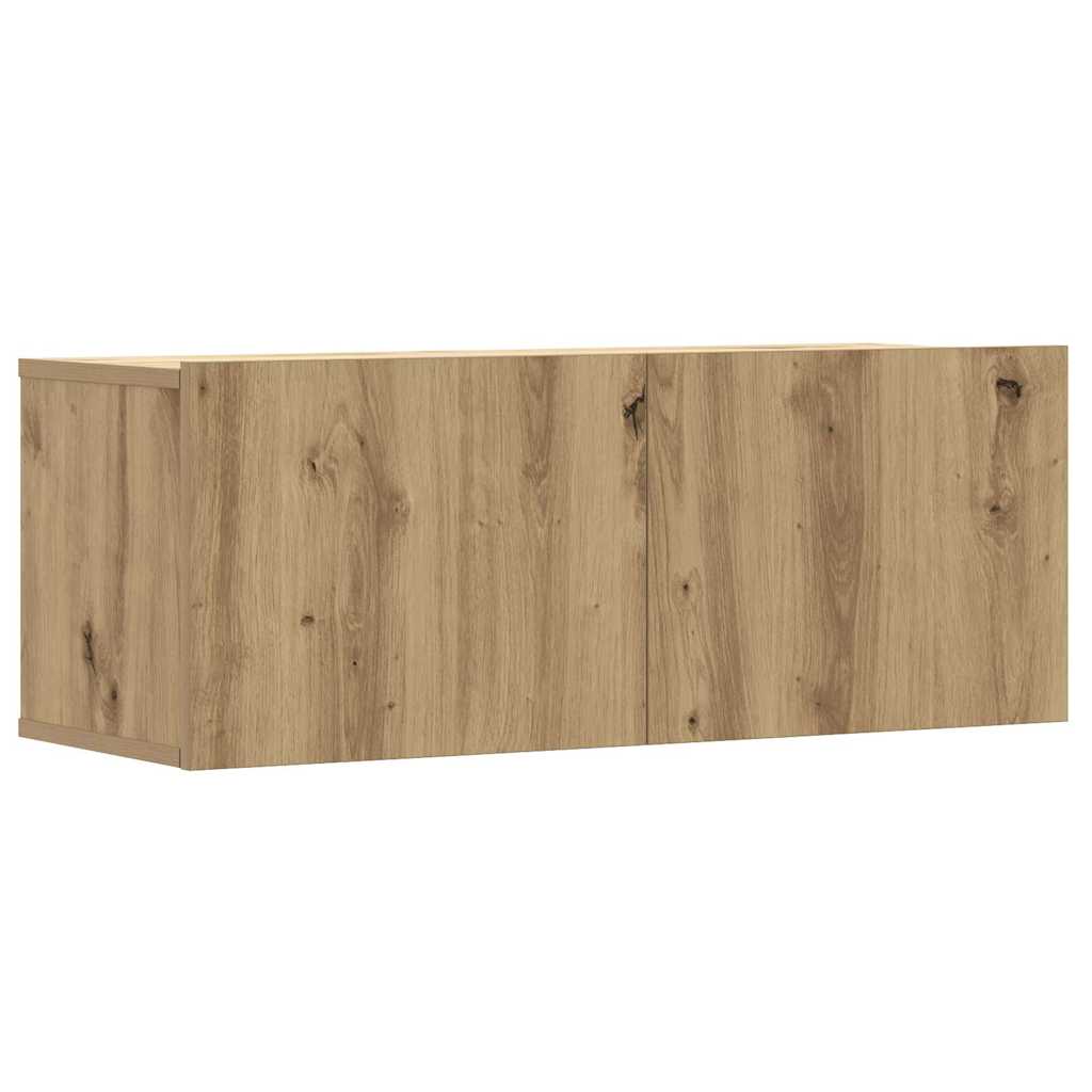 Ensemble de meuble TV mural 5 pcs chêne artisanal - XIOS