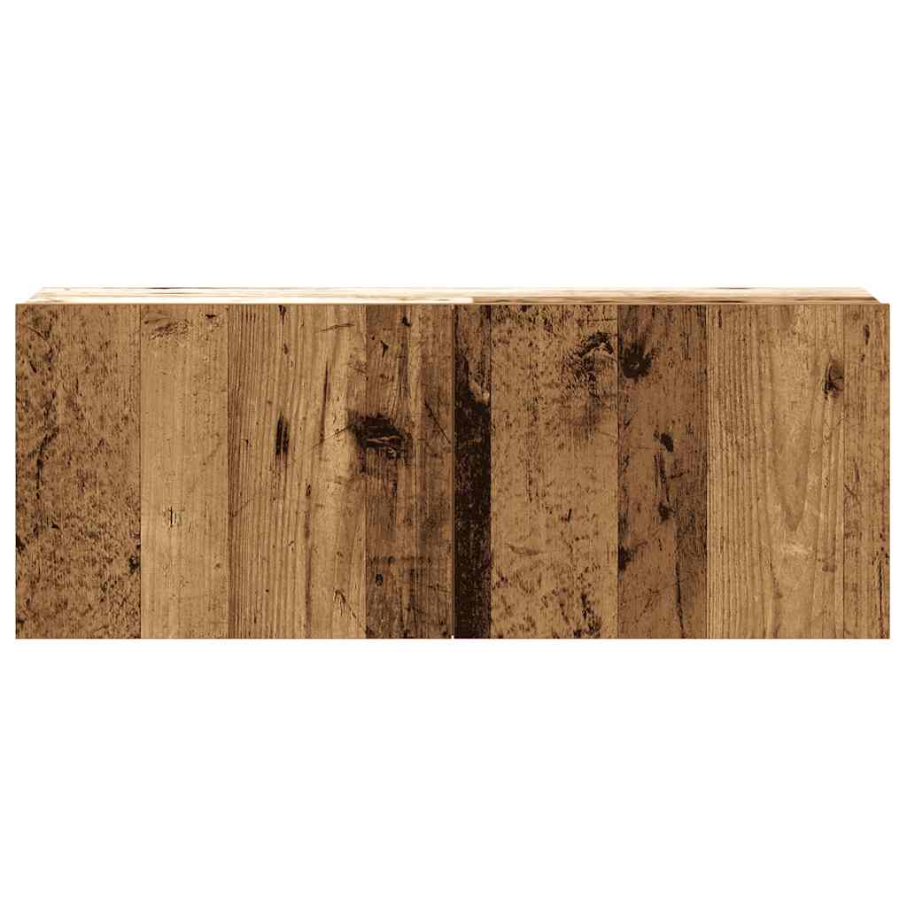 Ensemble de meuble TV mural 3 pcs vieux bois bois d'ingénierie - XIOS