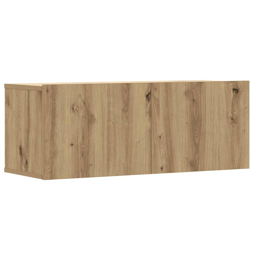 Ensemble de meuble TV mural 3 pcs chêne artisanal - XIOS