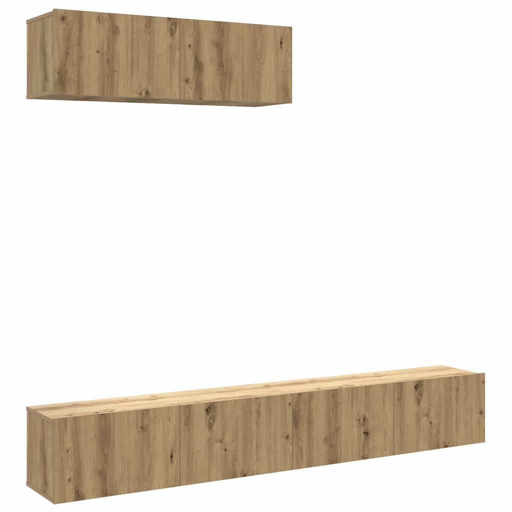 Meubles TV muraux 3 pcs chêne artisanal 100x30x30 cm - XIOS