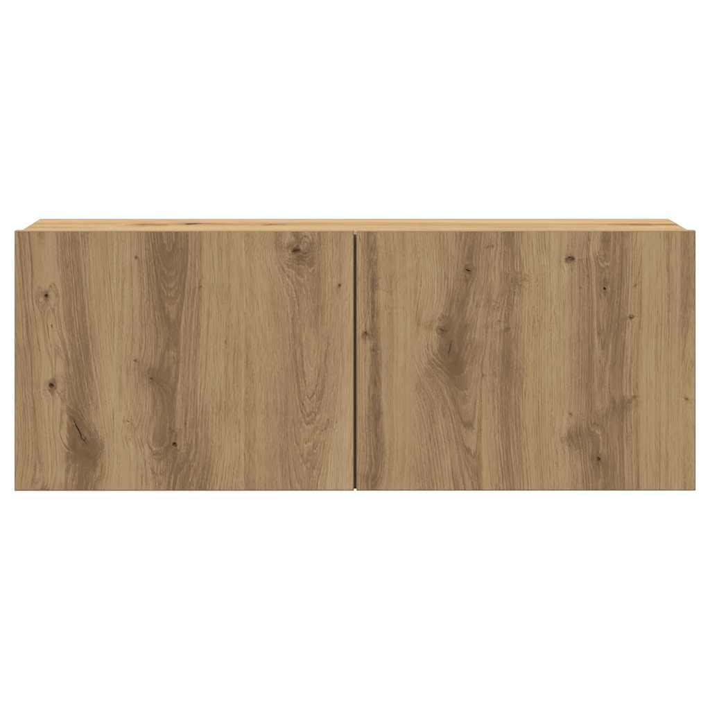 Ensemble de meuble TV mural 7 pcs chêne artisanal - XIOS