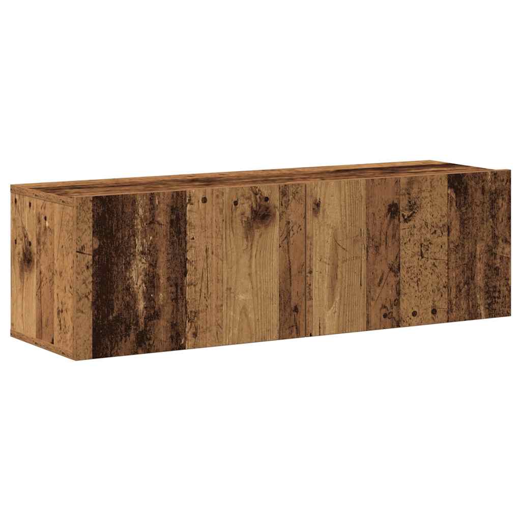 Ensemble de meuble TV mural 7 pcs vieux bois bois d'ingénierie - XIOS