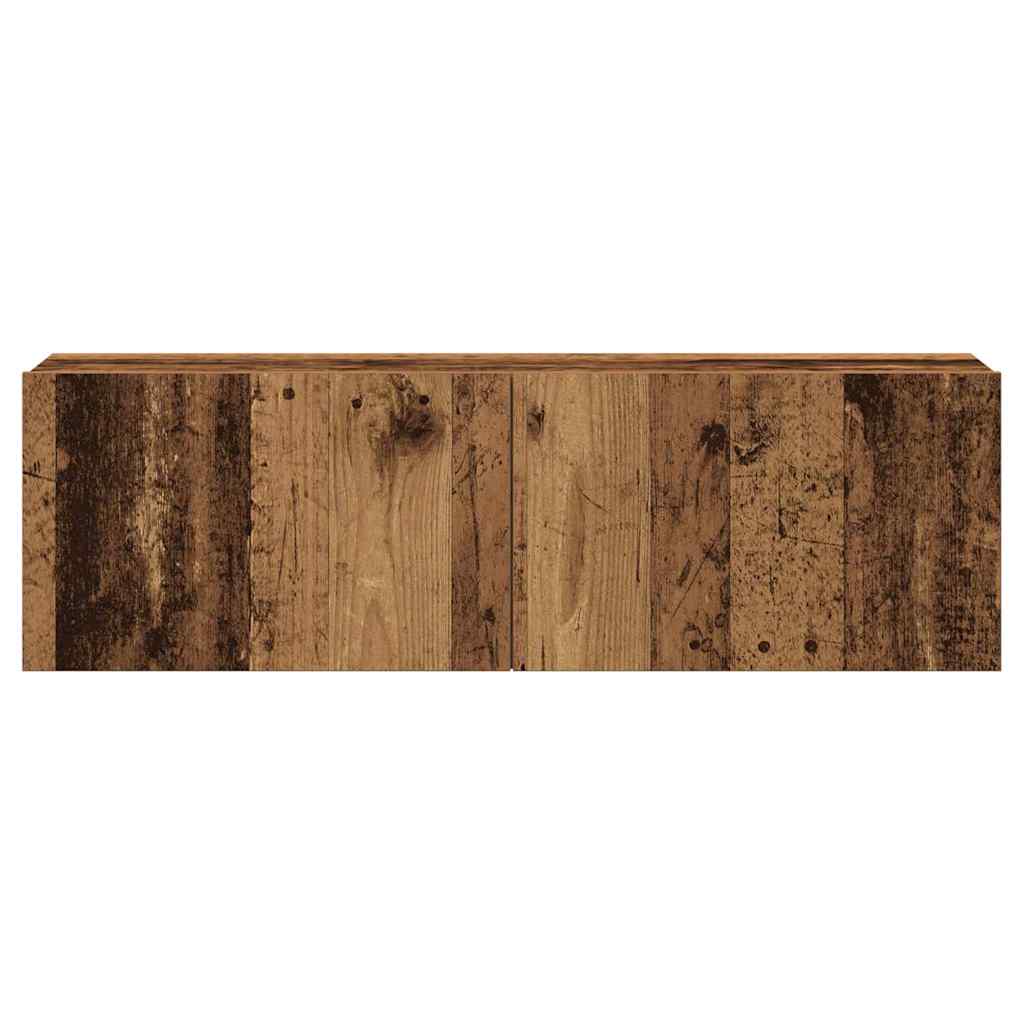 Ensemble de meuble TV mural 7 pcs vieux bois bois d'ingénierie - XIOS