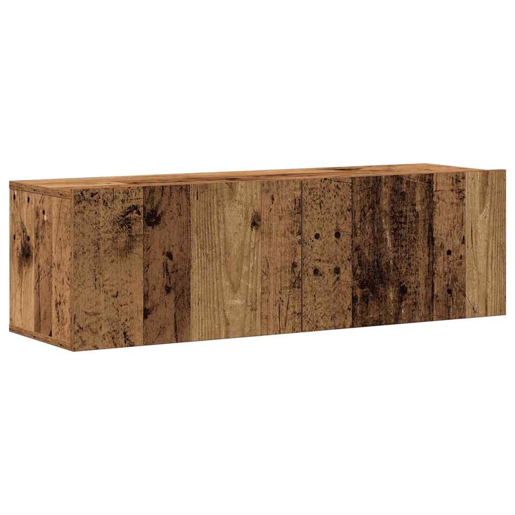 Ensemble de meuble TV mural 4 pcs vieux bois bois d'ingénierie