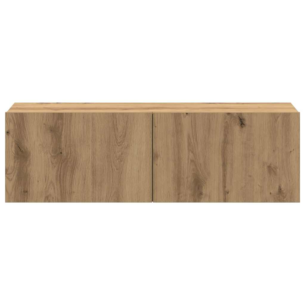 Ensemble de meuble TV mural 4 pcs chêne artisanal - XIOS