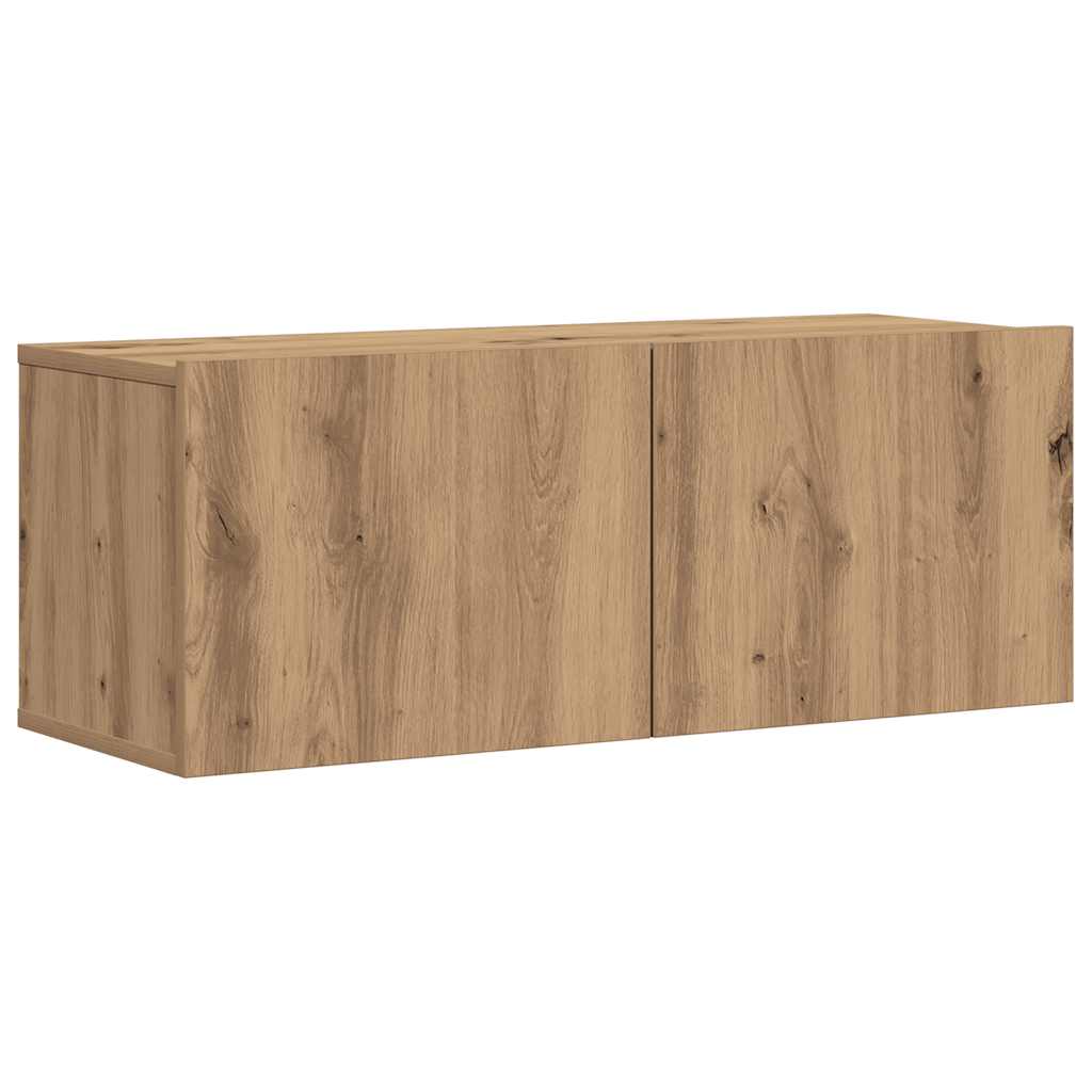 Ensemble de meuble TV mural 7 pcs chêne artisanal - XIOS