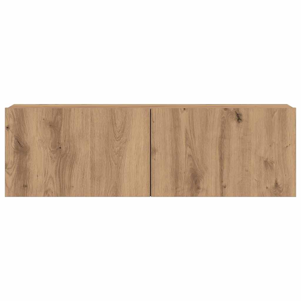 Ensemble de meuble TV mural 7 pcs chêne artisanal - XIOS