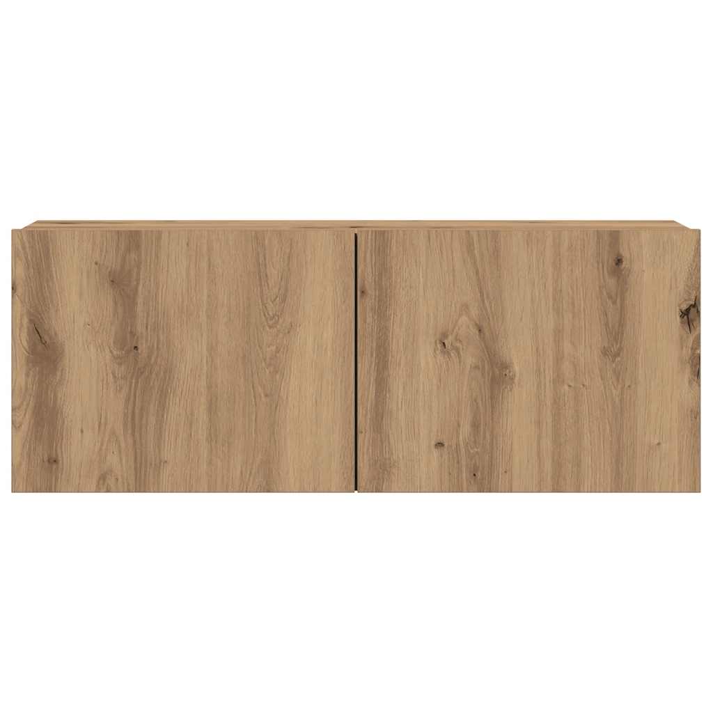 Ensemble de meuble TV mural 7 pcs chêne artisanal - XIOS