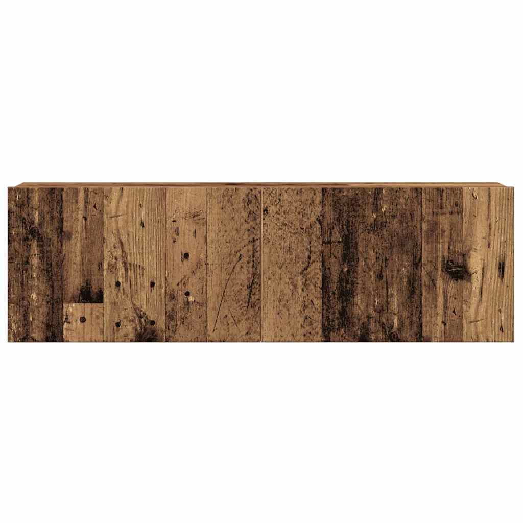 Ensemble de meuble TV mural 8 pcs vieux bois bois d'ingénierie - XIOS