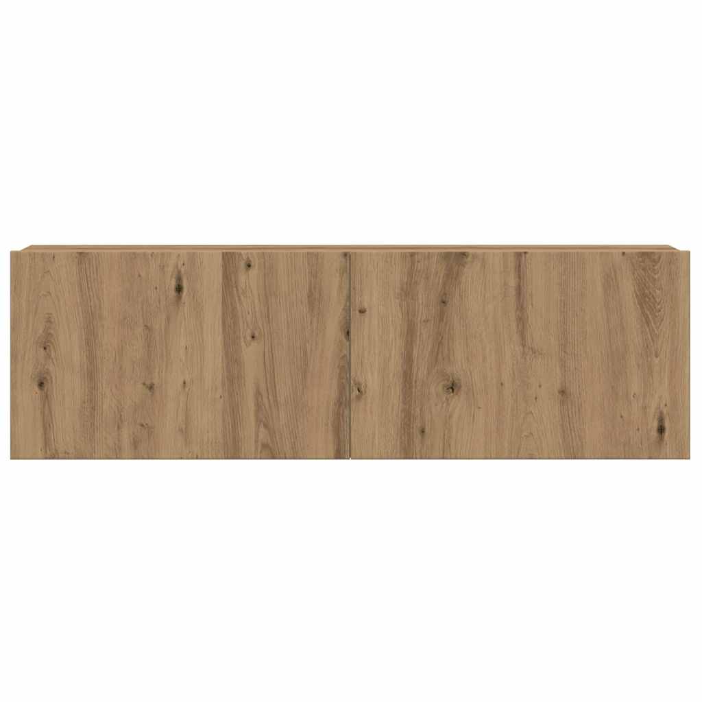 Ensemble de meuble TV mural 8 pcs chêne artisanal - XIOS