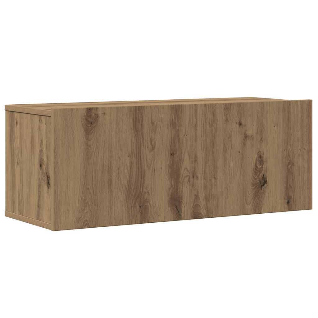 Ensemble de meuble TV mural 4 pcs chêne artisanal - XIOS