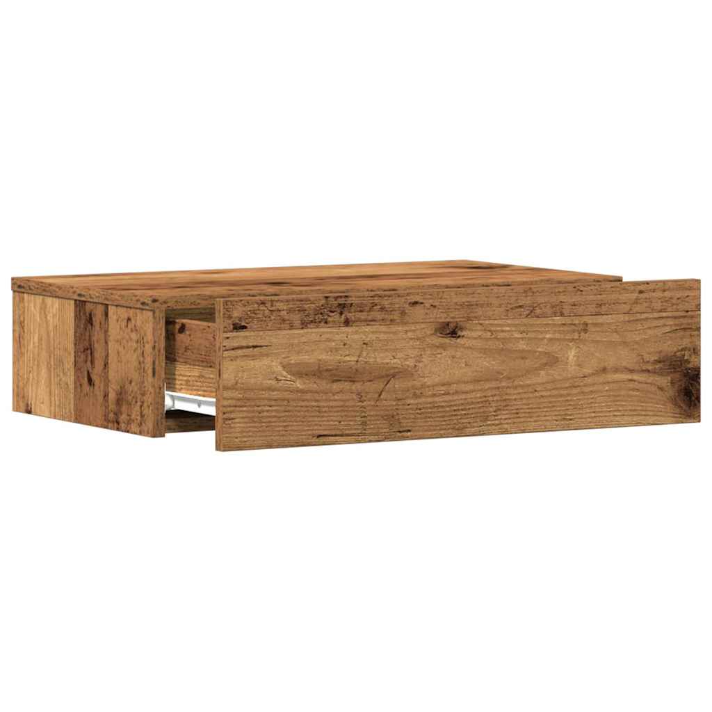 Table de chevet vieux bois 60x35 cm bois d'ingénierie - XIOS