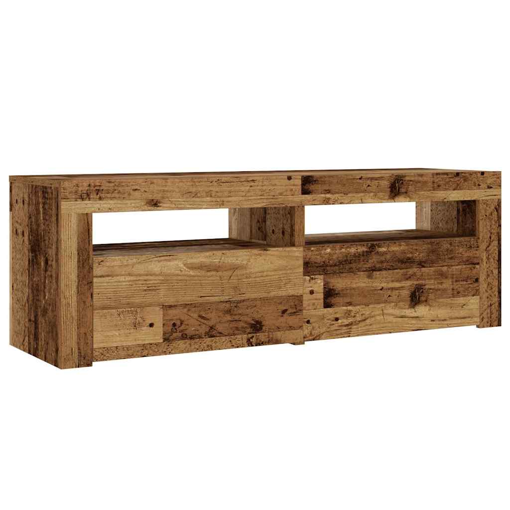 Tables de chevet 2 pcs avec LED vieux bois 60x35x40 cm - XIOS