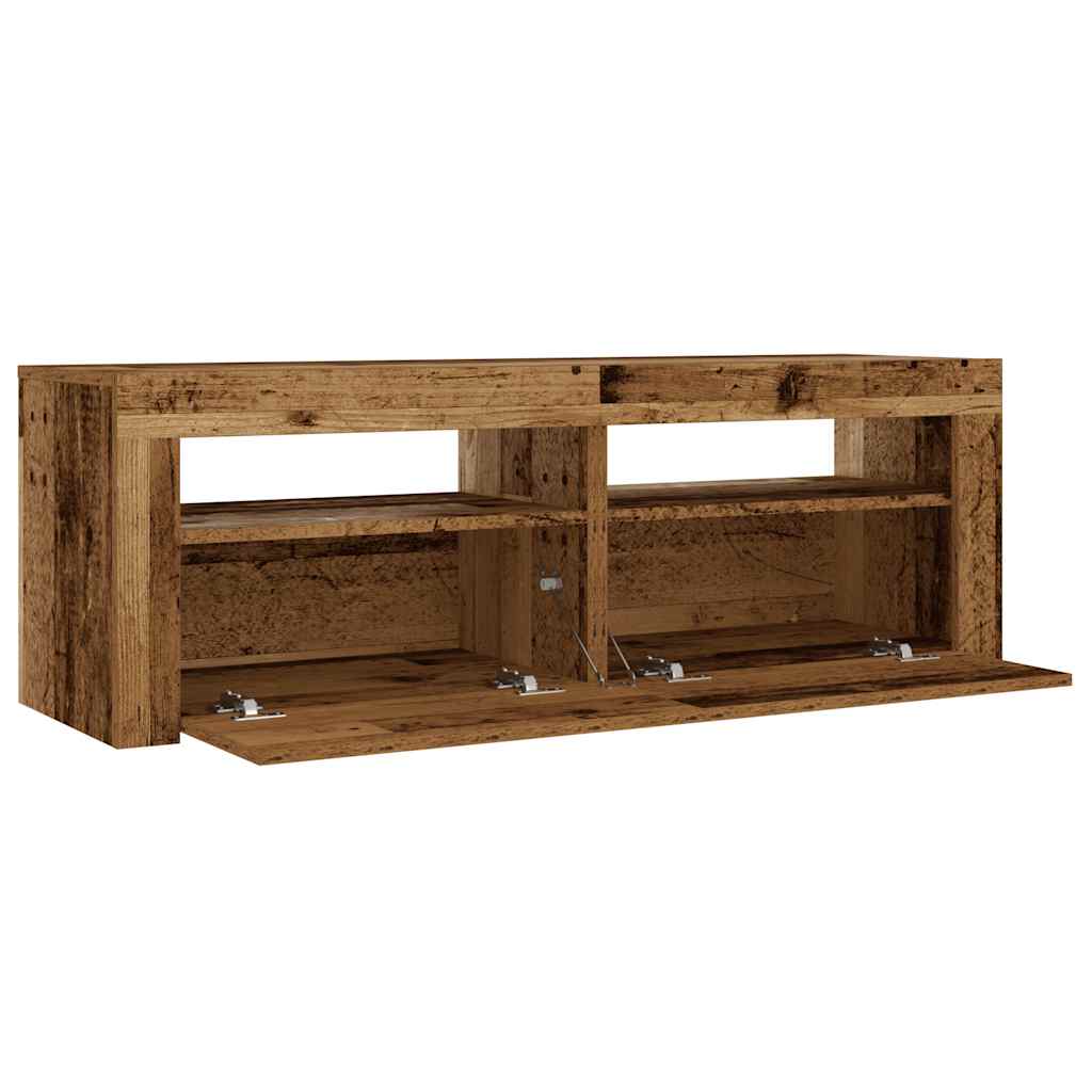 Tables de chevet 2 pcs avec LED vieux bois 60x35x40 cm - XIOS