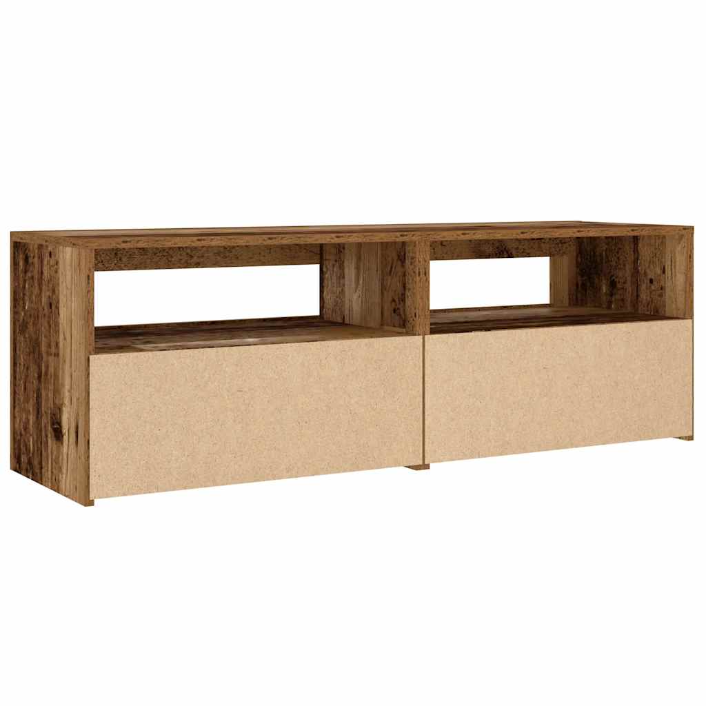Tables de chevet 2 pcs avec LED vieux bois 60x35x40 cm - XIOS