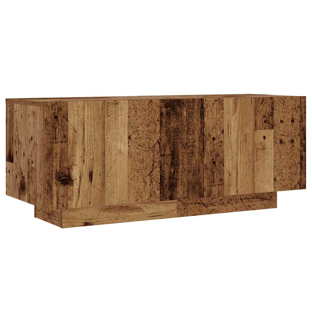 Meuble TV avec lumières LED vieux bois bois d'ingénierie - XIOS