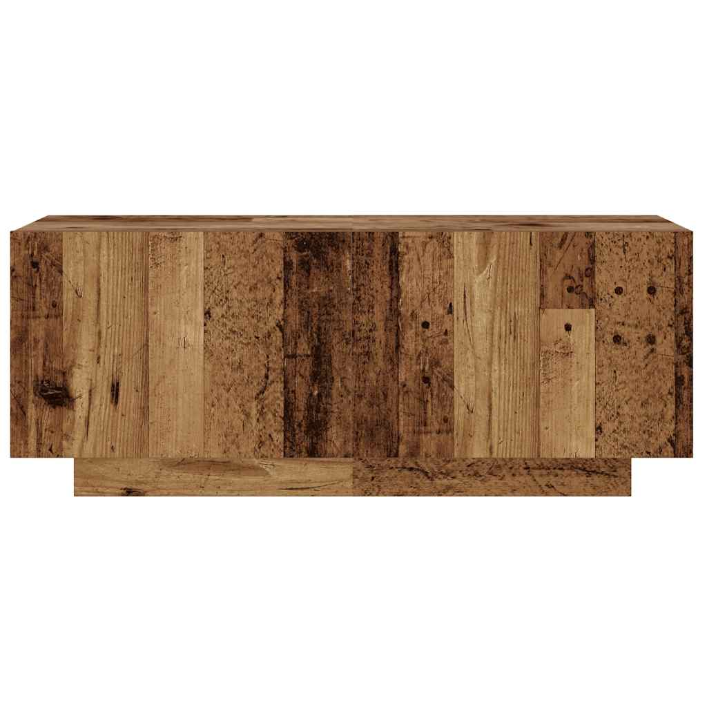 Meuble TV avec lumières LED vieux bois bois d'ingénierie - XIOS