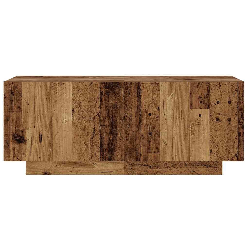 Meuble TV avec lumières LED vieux bois bois d'ingénierie - XIOS