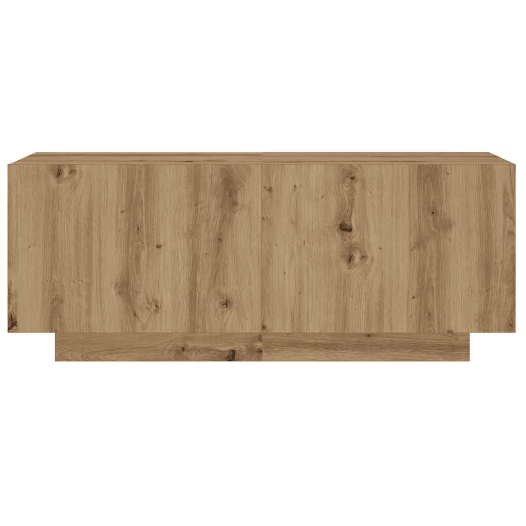 Meuble TV avec lumières LED chêne artisanal bois d'ingénierie - XIOS