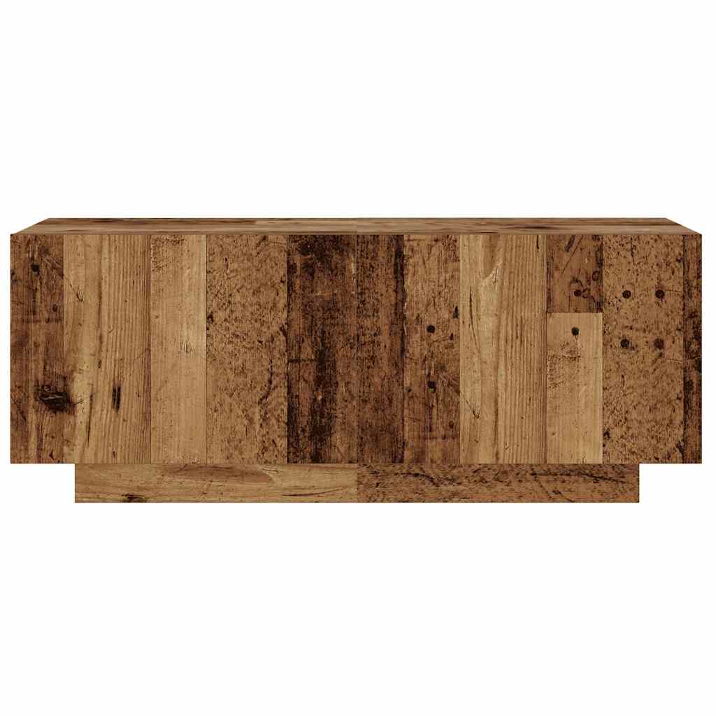 Meuble TV avec lumières LED vieux bois bois d'ingénierie - XIOS