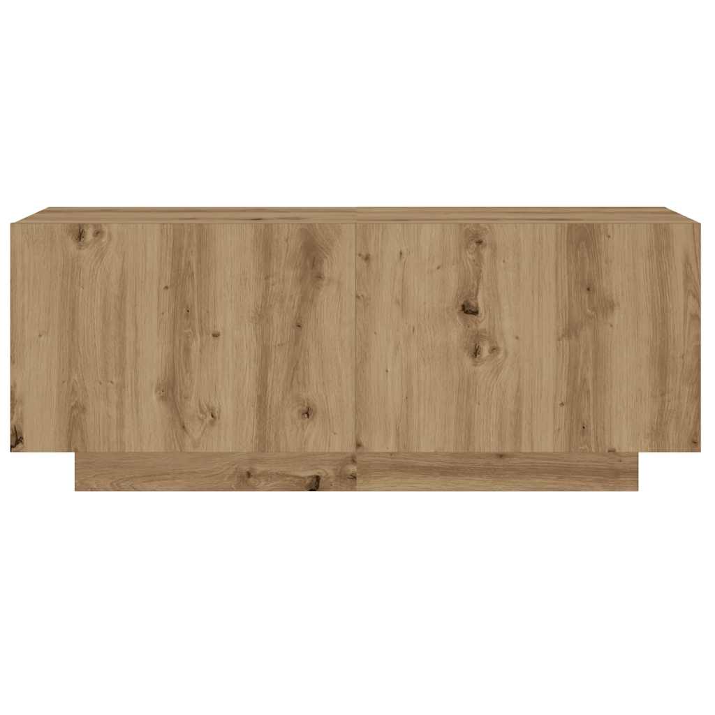 Meuble TV avec lumières LED chêne artisanal bois d'ingénierie - XIOS