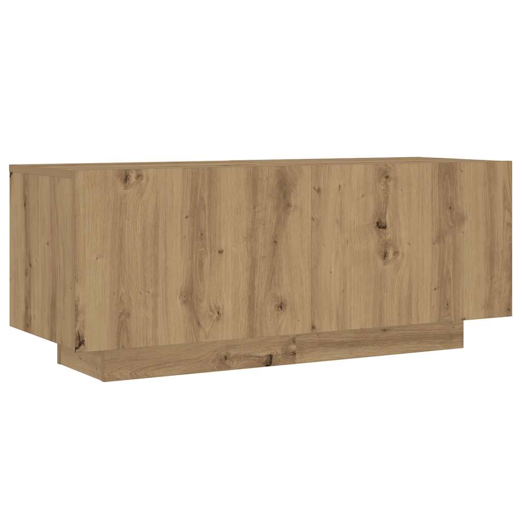 Meuble TV avec lumières LED chêne artisanal bois d'ingénierie - XIOS