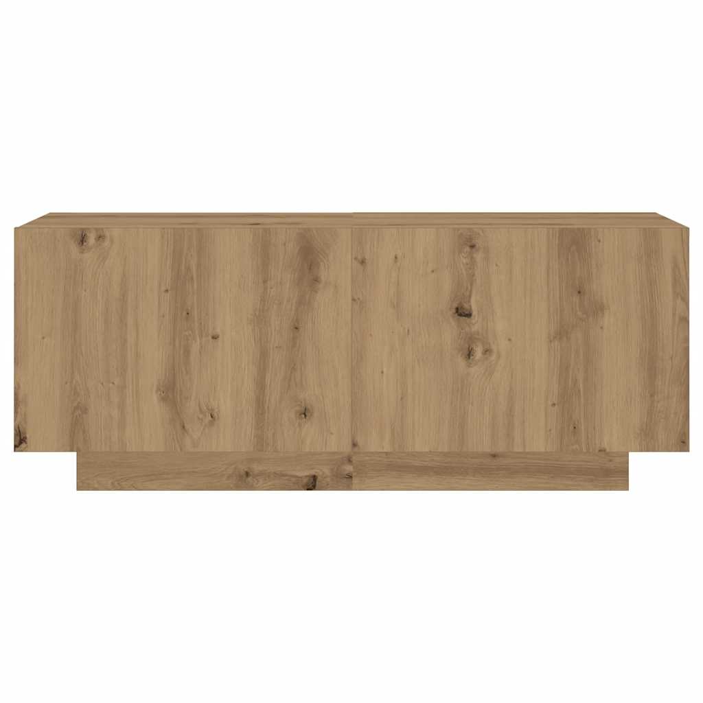 Meuble TV avec lumières LED chêne artisanal bois d'ingénierie - XIOS