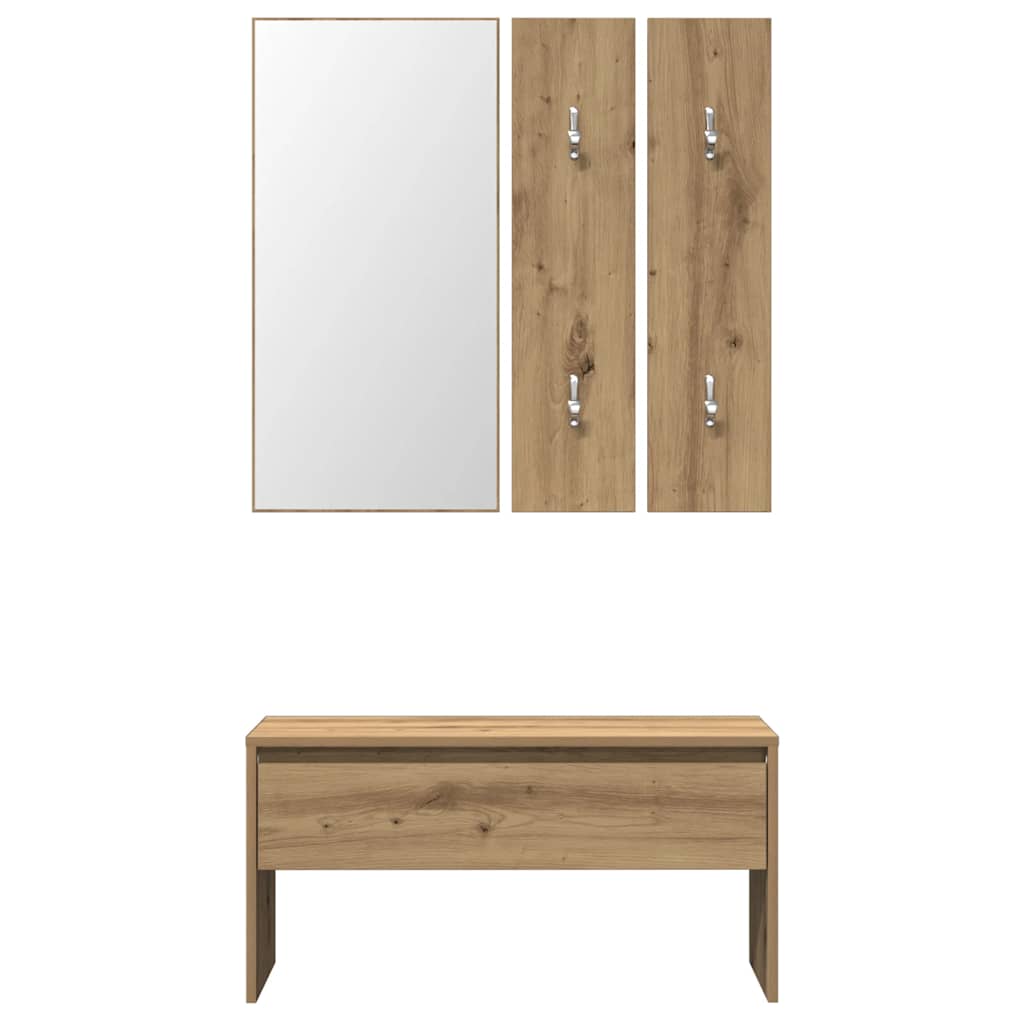 Ensemble de meubles de couloir chêne artisanal bois ingénierie - XIOS