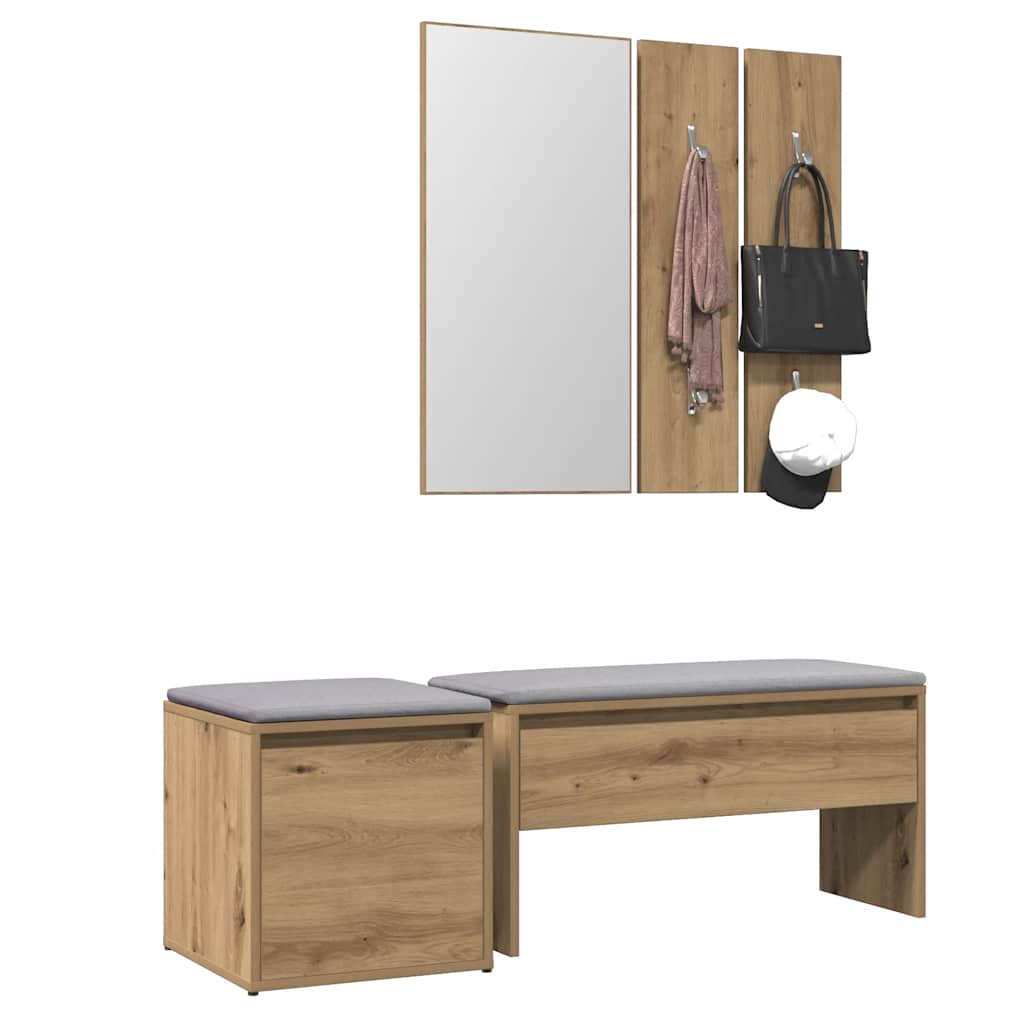 Ensemble de meubles de couloir chêne artisanal bois ingénierie - XIOS