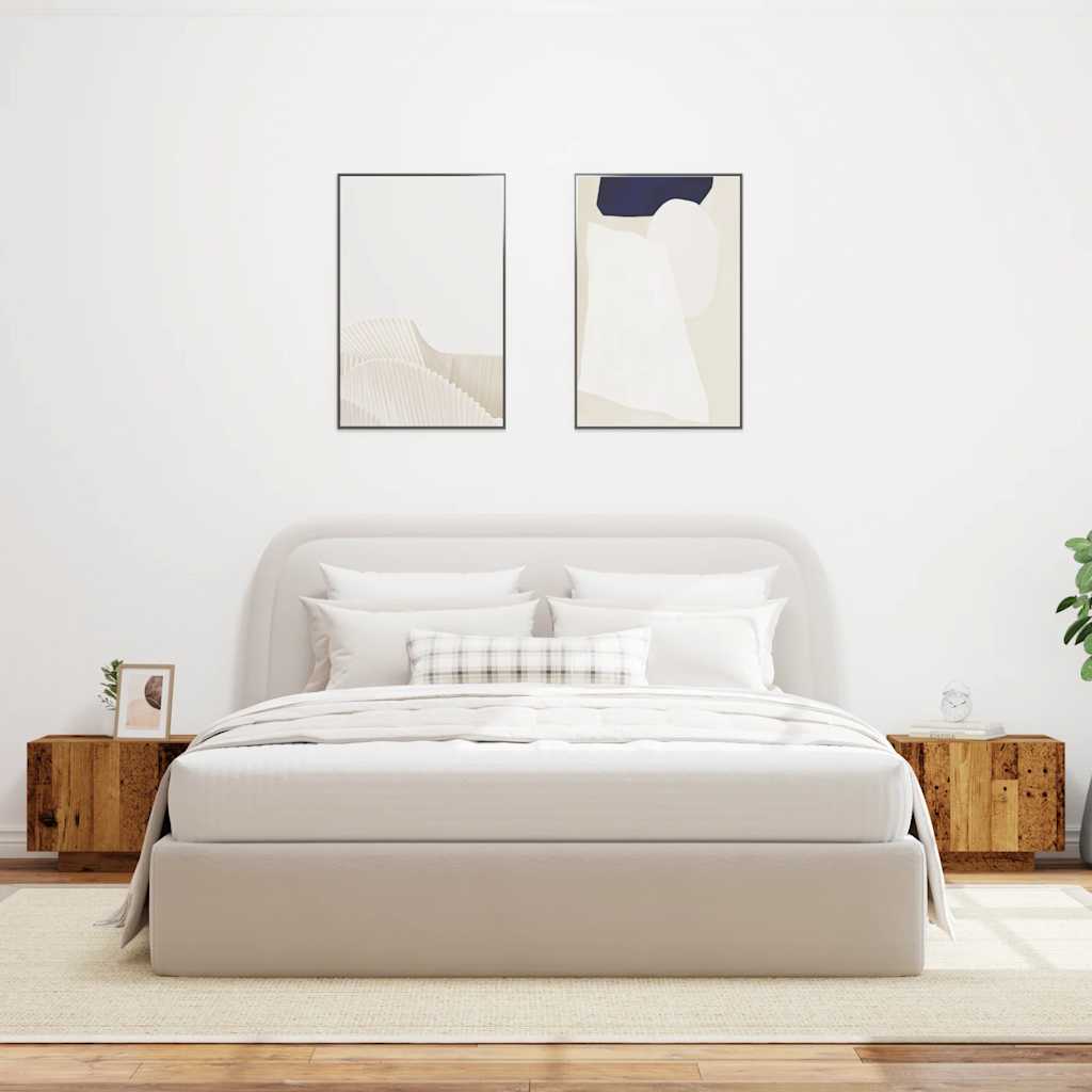 Table de chevet vieux bois 100x35x40 cm bois d'ingénierie - XIOS