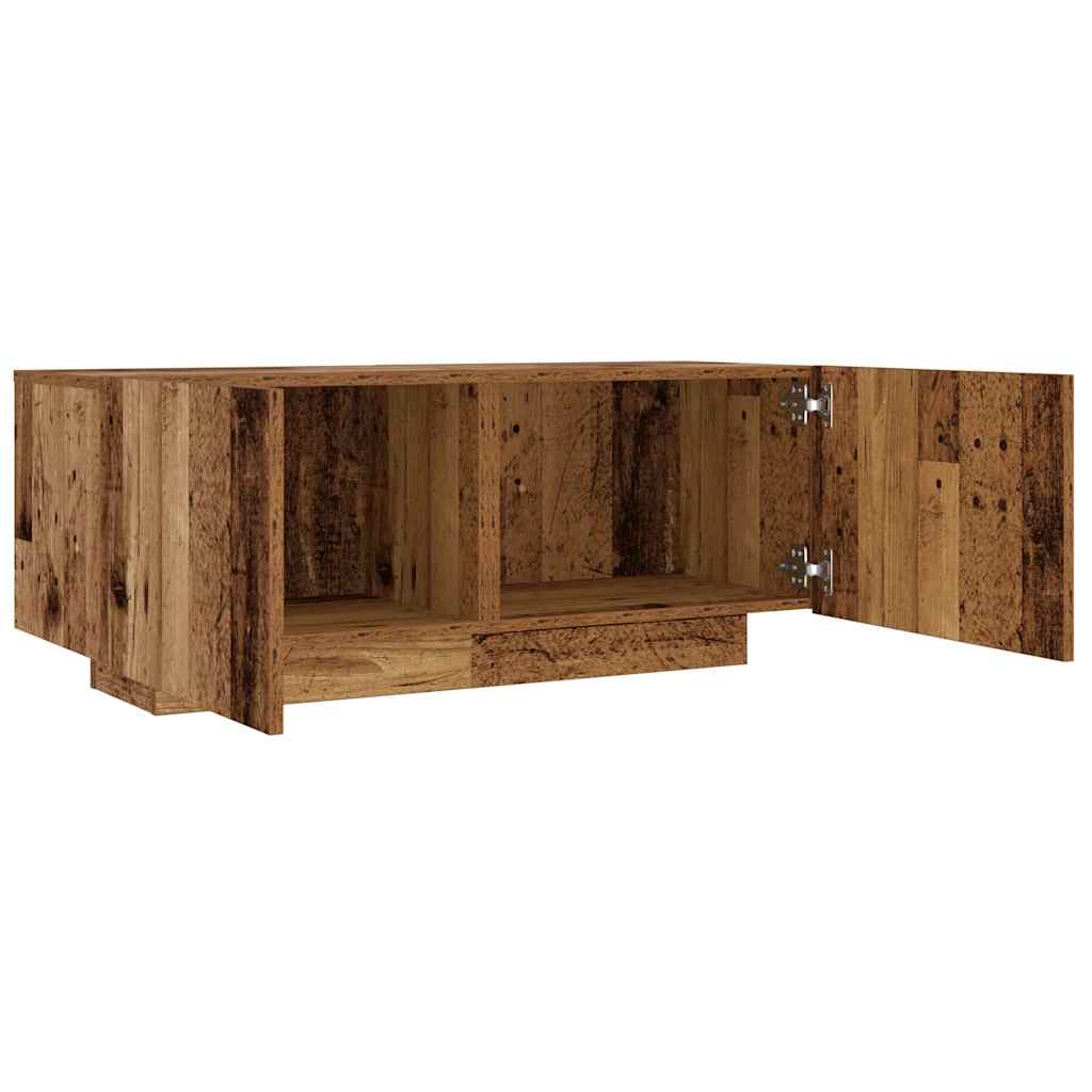 Table de chevet vieux bois 100x35x40 cm bois d'ingénierie - XIOS