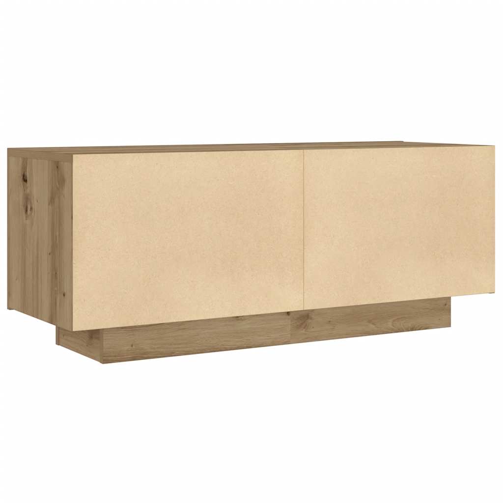 Table de chevet chêne artisanal 100x35x40 cm bois d’ingénierie - XIOS