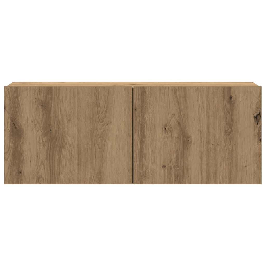 Ensemble de meuble TV mural 5 pcs chêne artisanal - XIOS