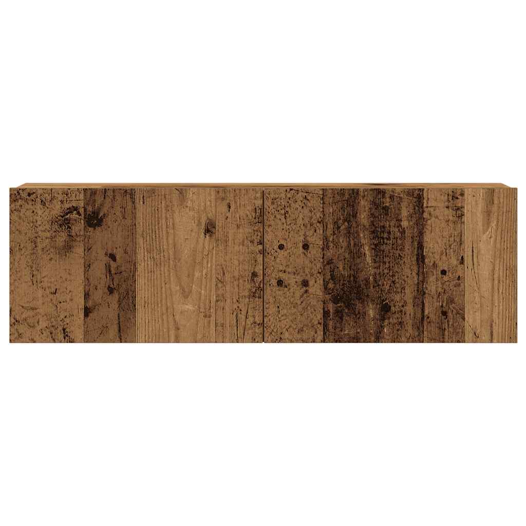 Ensemble de meuble TV mural 3 pcs vieux bois bois d'ingénierie - XIOS